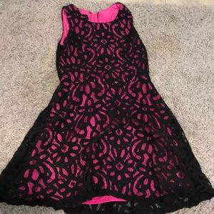 Pink& black dress
